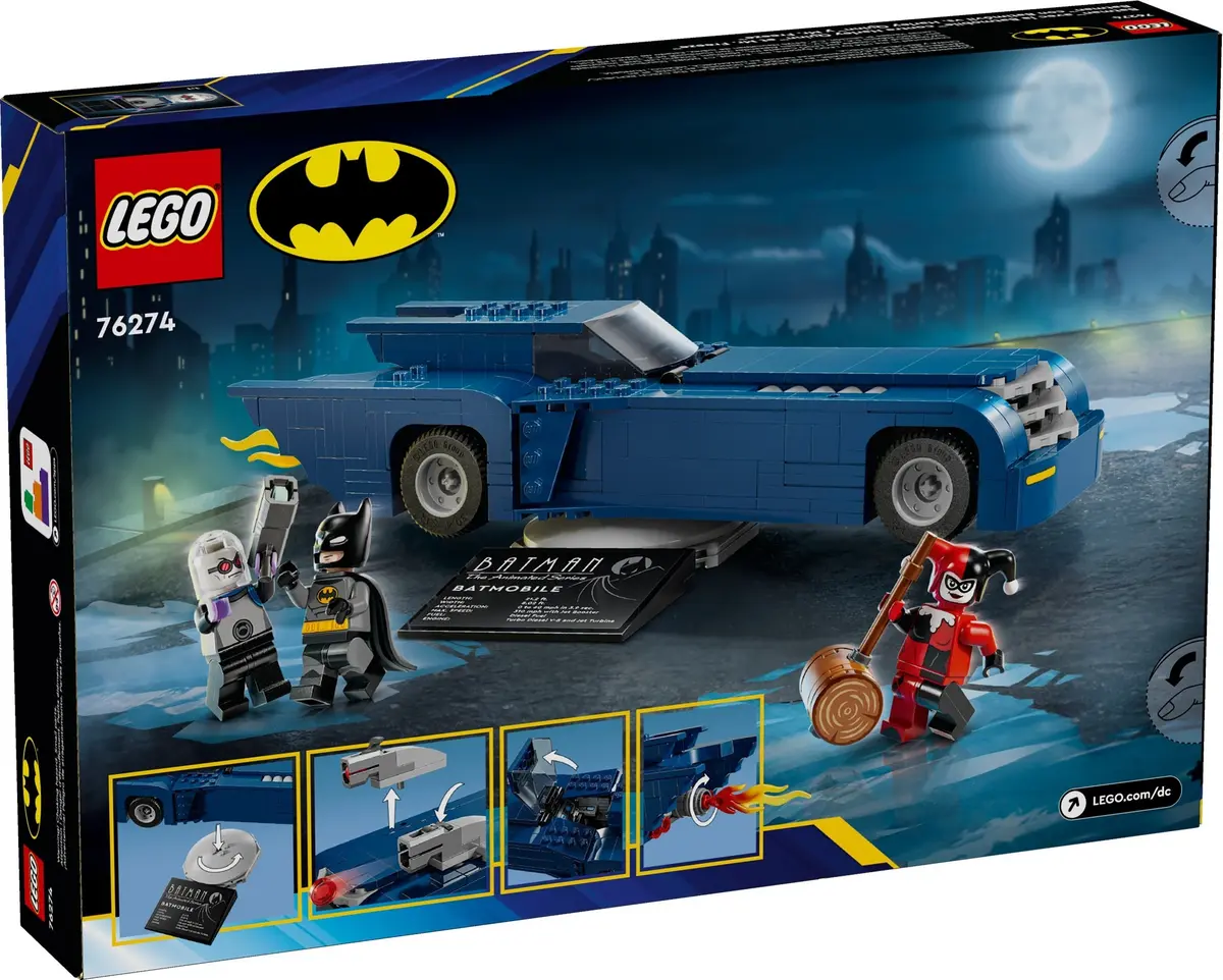 LEGO DC Comics Super Heroes 76274 Batman with the Batmobile vs. Harley Quinn and Mr. Freeze set, image 6