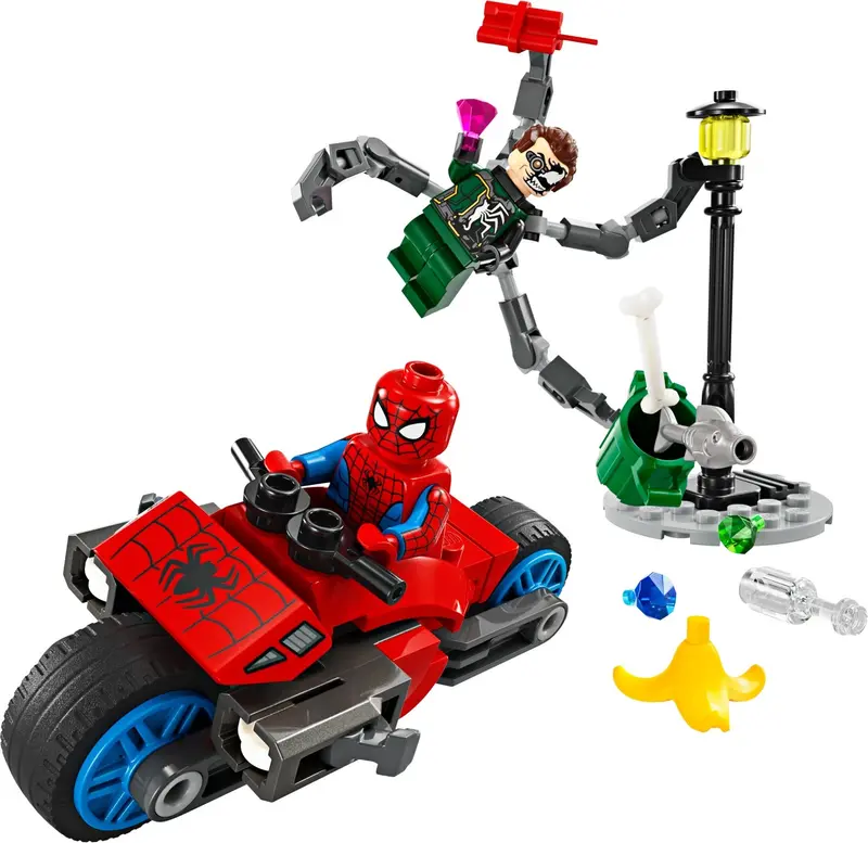 LEGO Marvel Super Heroes 76275 Motorcycle Chase: Spider-Man vs. Doc Ock set