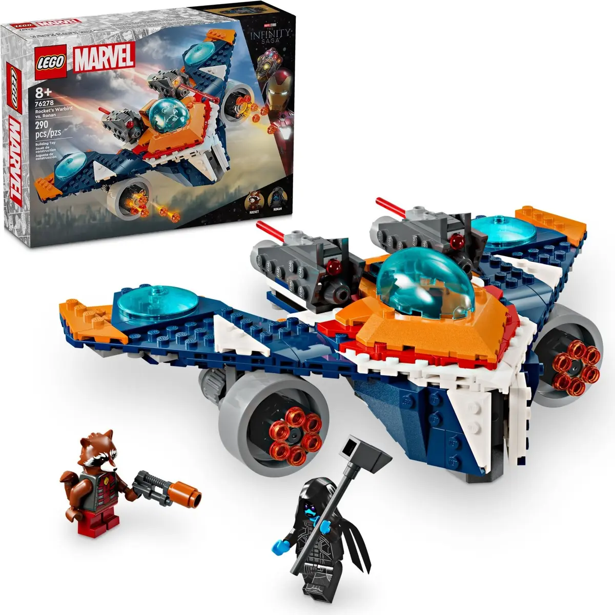 LEGO Marvel Super Heroes 76278 Rocket's Warbird vs. Ronan set, image 2