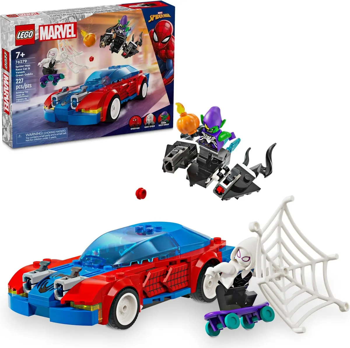 LEGO Marvel Super Heroes 76279 Spider-Man Race Car & Venom Green Goblin set, image 2