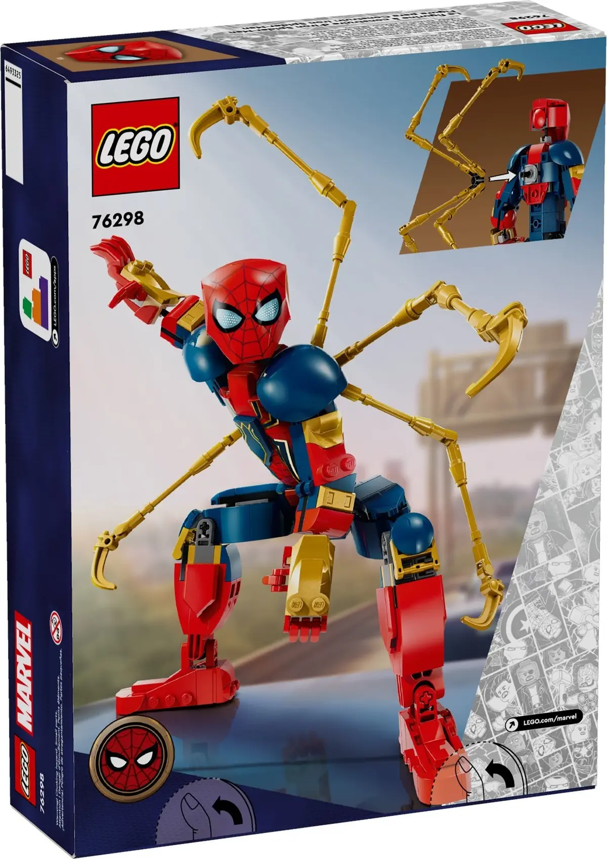 LEGO Marvel Super Heroes 76298 Iron Spider-Man Construction Figure set, image 4