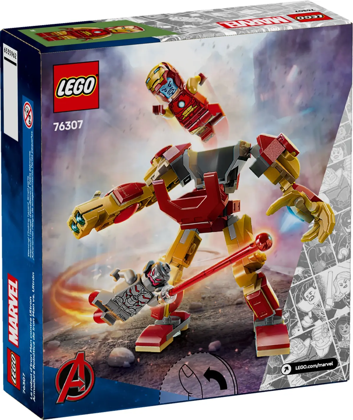 LEGO Marvel Super Heroes 76307 Iron Man Mech vs. Ultron set, image 2