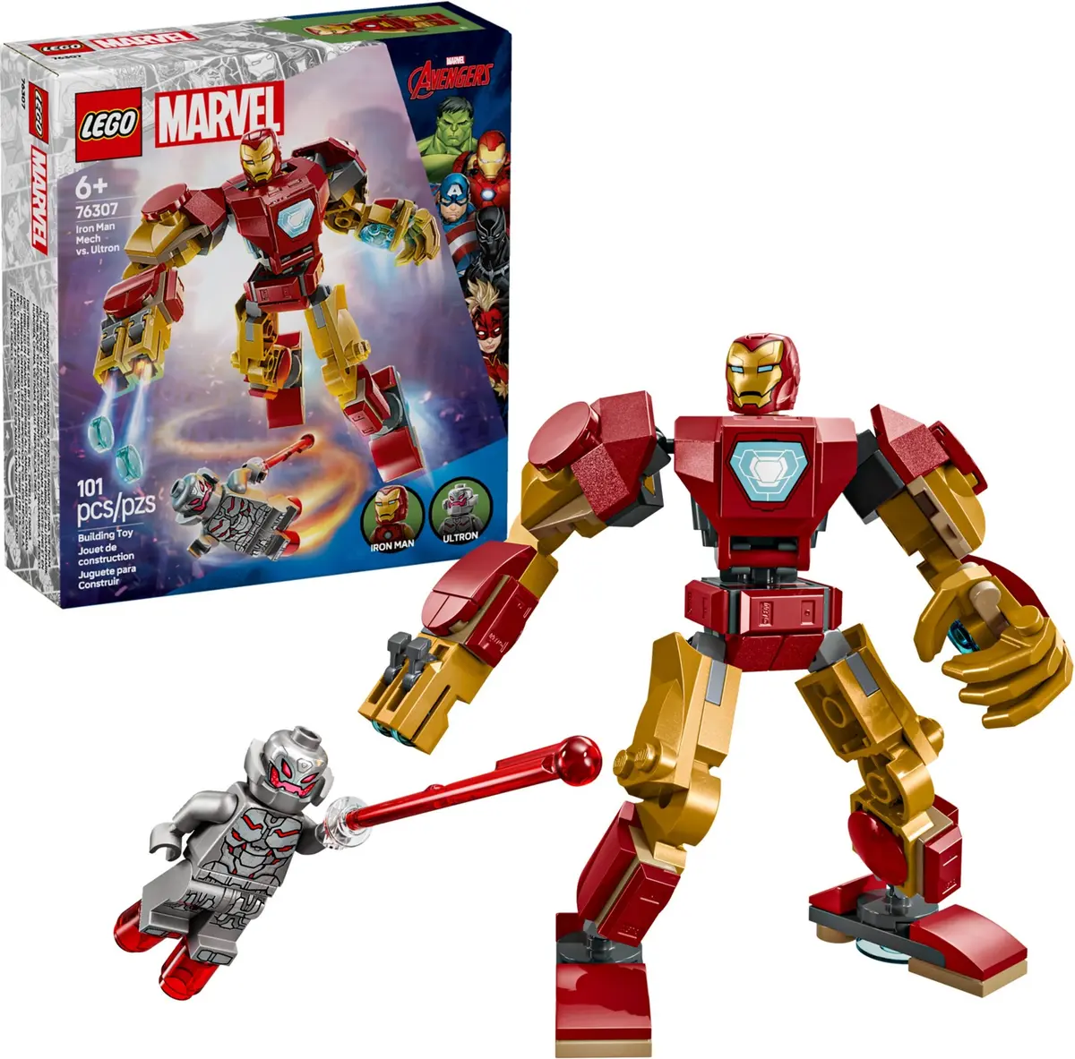 LEGO Marvel Super Heroes 76307 Iron Man Mech vs. Ultron set, image 3