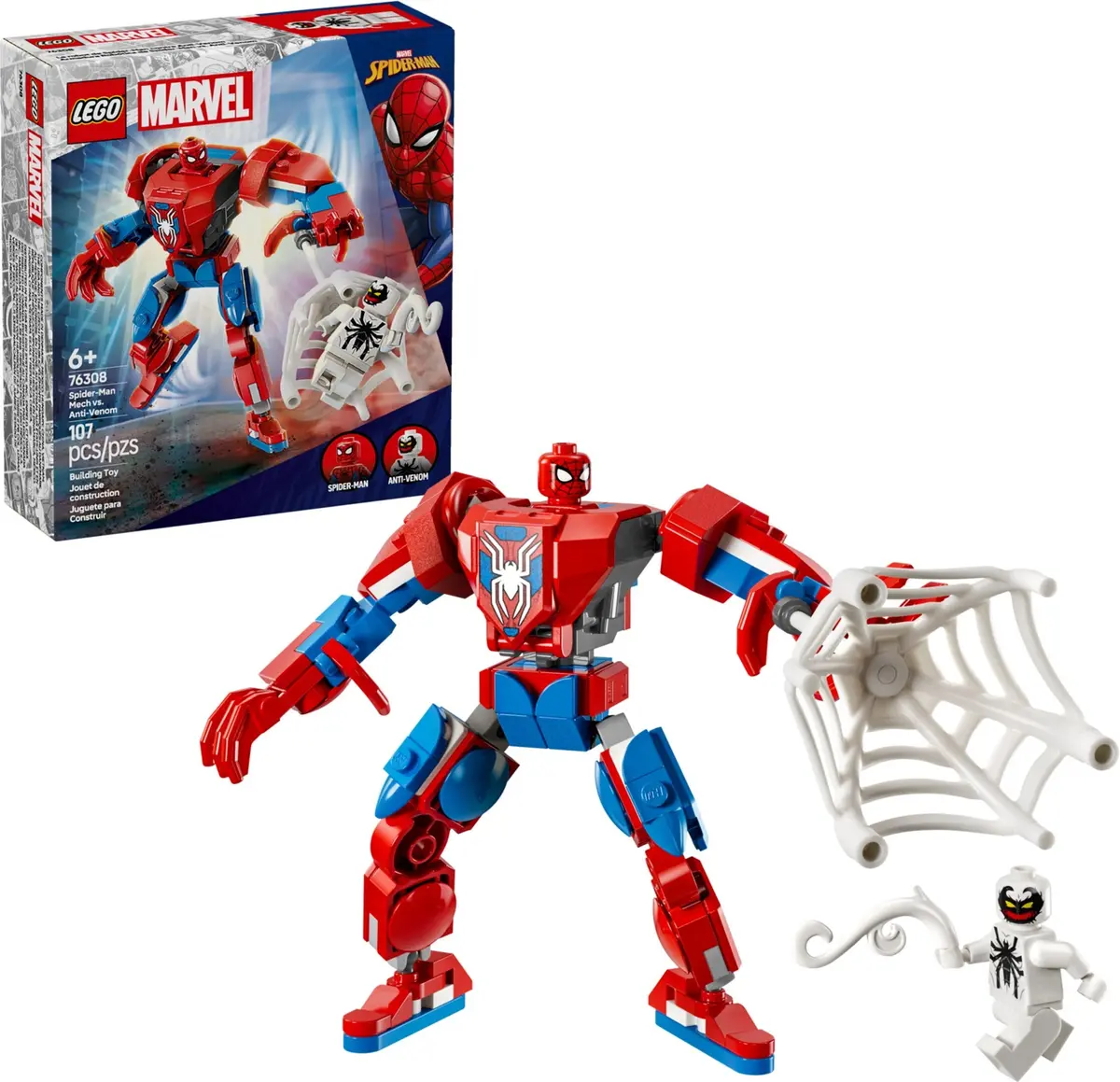 LEGO Marvel Super Heroes 76308 Spider-Man Mech vs. Anti-Venom set, image 3