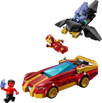 LEGO Marvel Super Heroes 76310 Iron Man Car & Black Panther vs. Red Hulk set