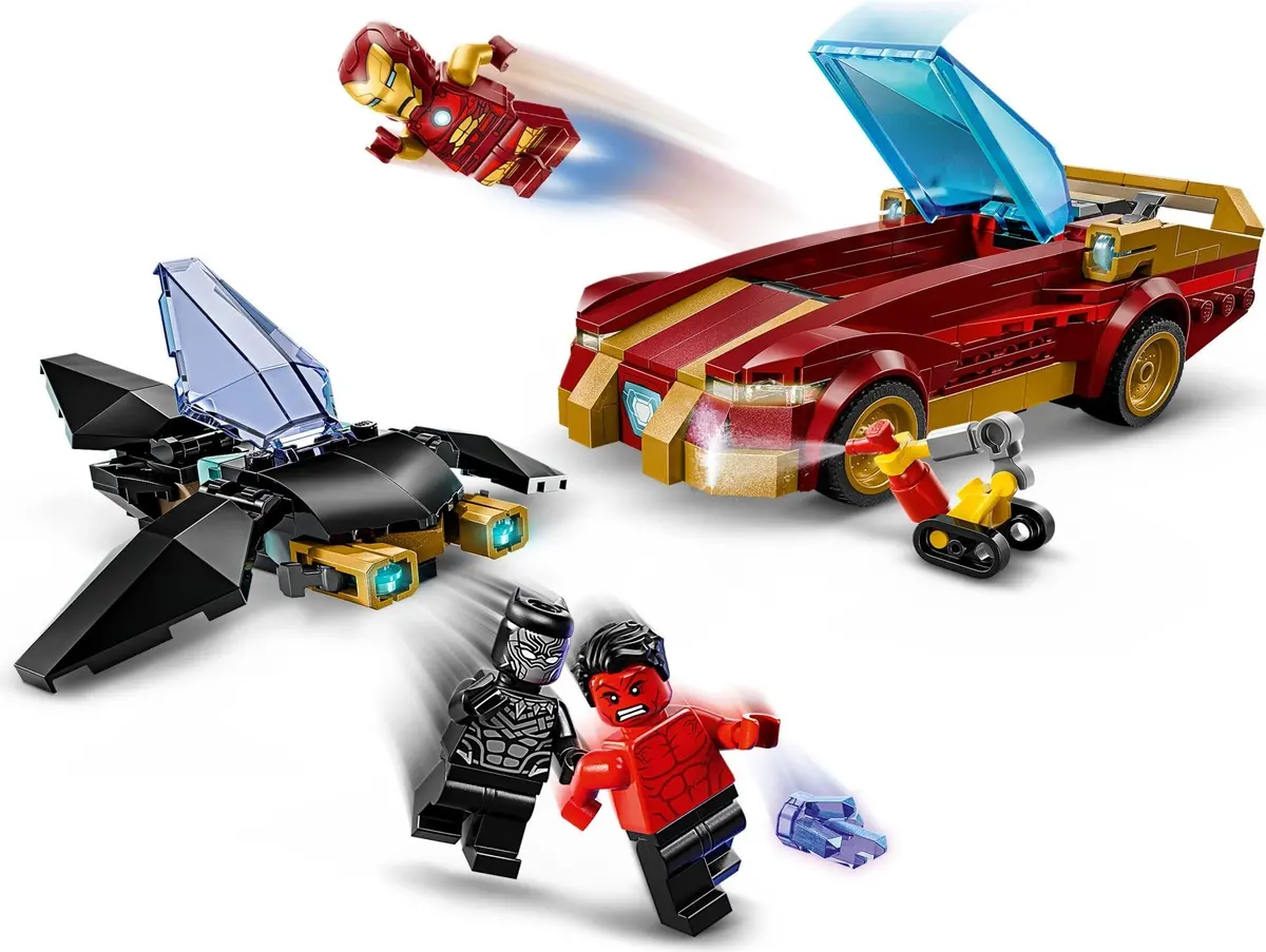 LEGO Marvel Super Heroes 76310 Iron Man Car & Black Panther vs. Red Hulk set, image 9