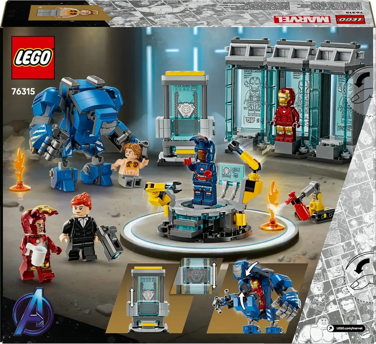 LEGO Marvel Super Heroes 76315 Iron Man's Laboratory: Hall of Armor set, image 12