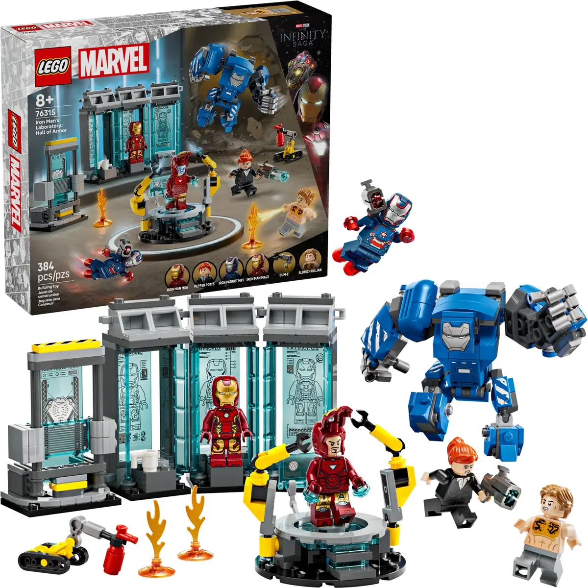 LEGO Marvel Super Heroes 76315 Iron Man's Laboratory: Hall of Armor set, image 3