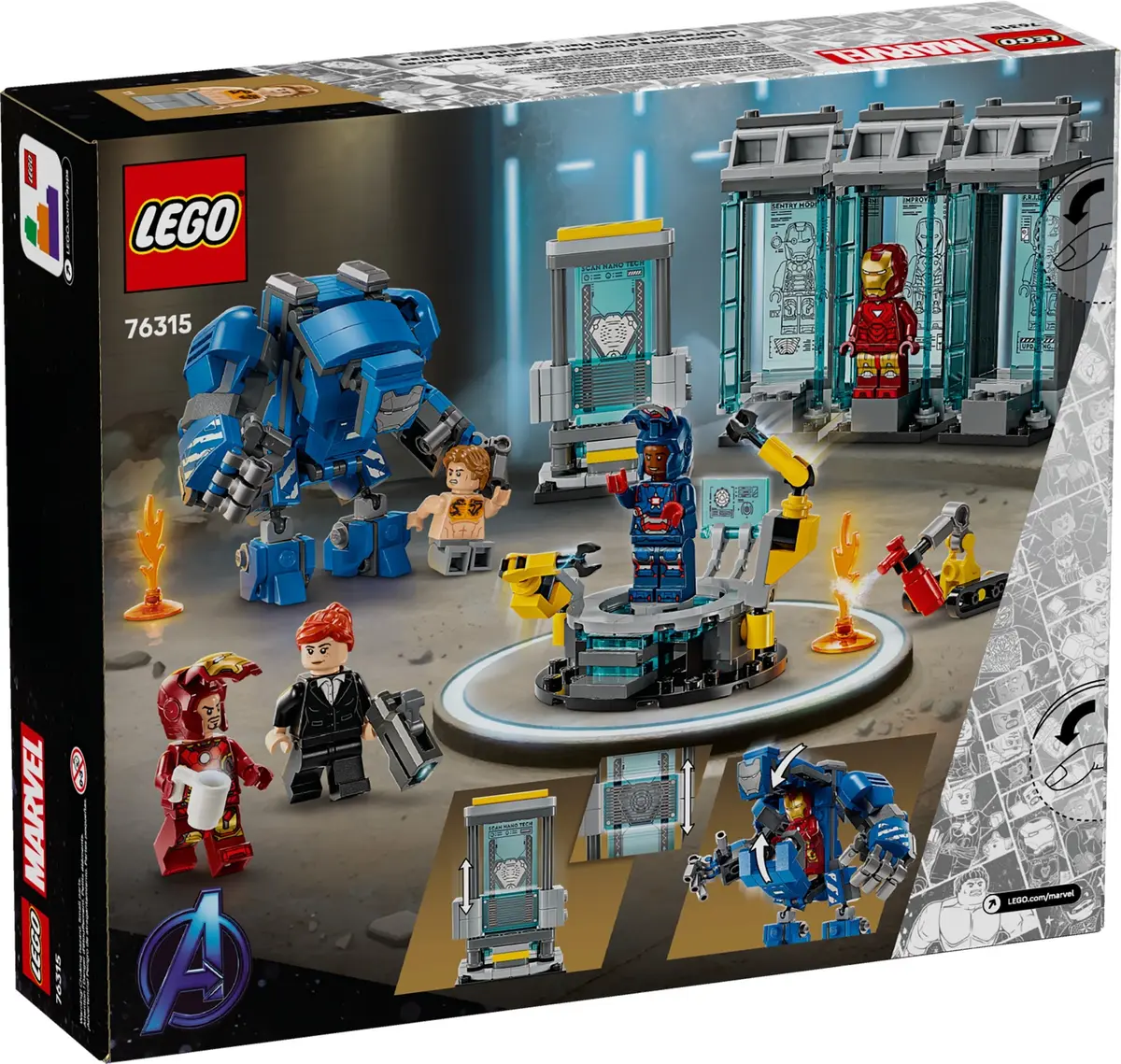 LEGO Marvel Super Heroes 76315 Iron Man's Laboratory: Hall of Armor set, image 2