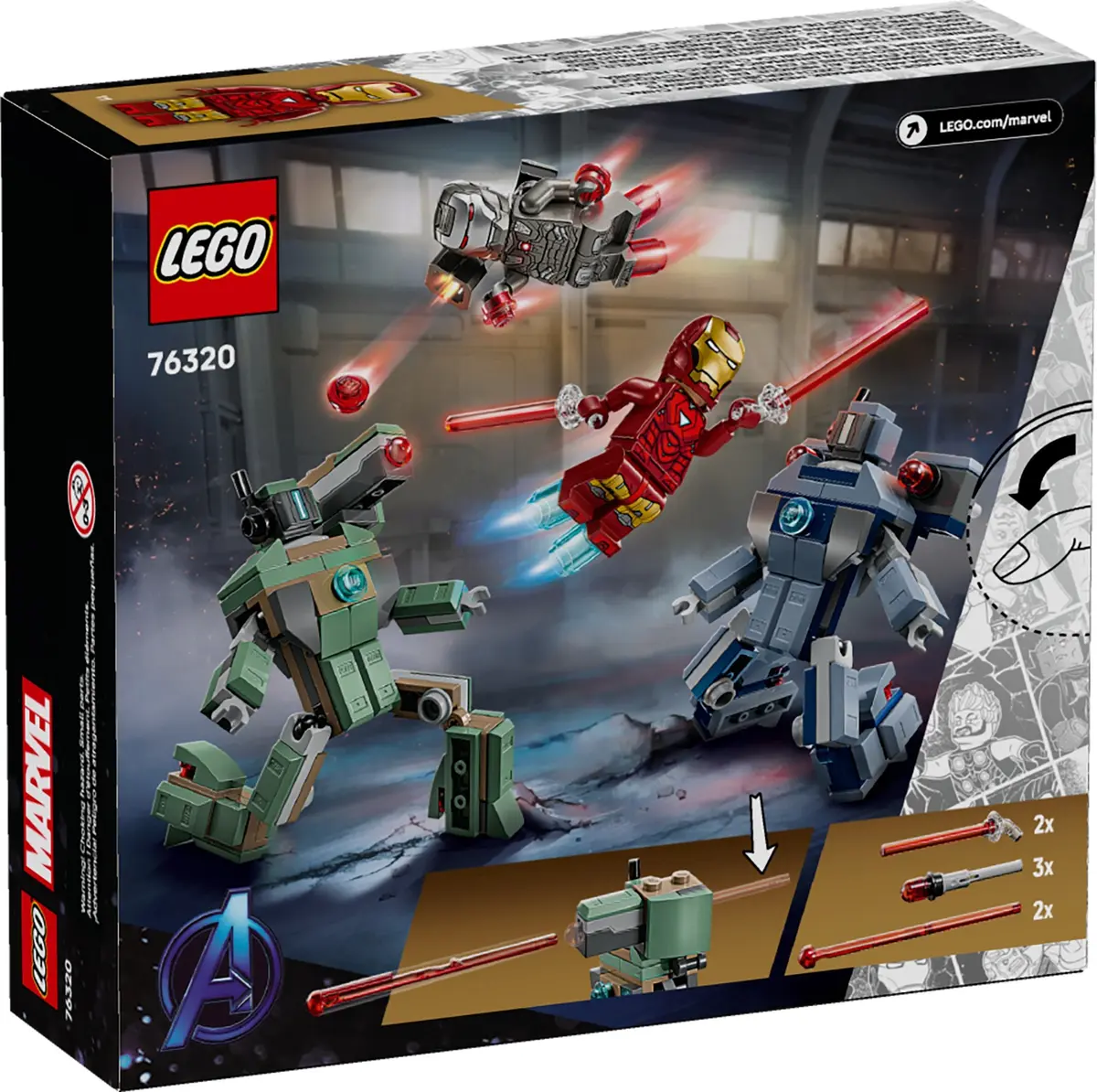 LEGO Marvel Super Heroes 76320 Iron Man & War Machine vs. Hammer Drones set, image 2