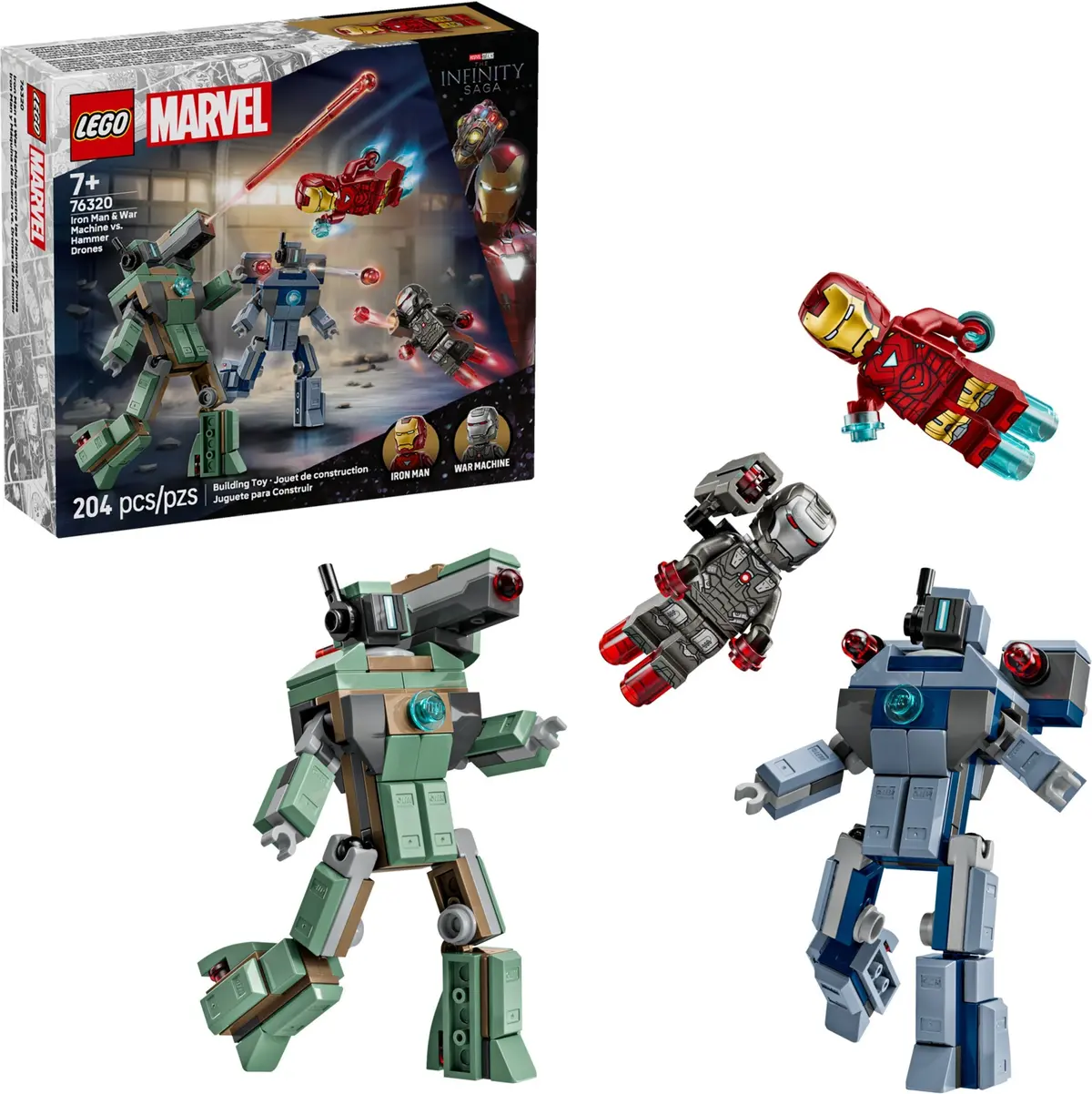 LEGO Marvel Super Heroes 76320 Iron Man & War Machine vs. Hammer Drones set, image 3