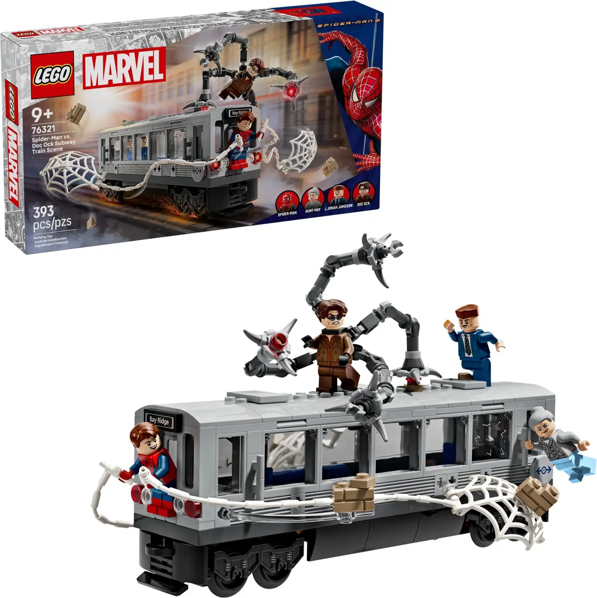 LEGO Marvel Super Heroes 76321 Spider-Man vs. Doc Ock Subway Train Scene set, image 3