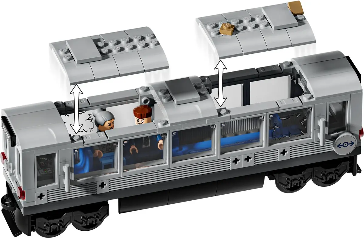 LEGO Marvel Super Heroes 76321 Spider-Man vs. Doc Ock Subway Train Scene set, image 5
