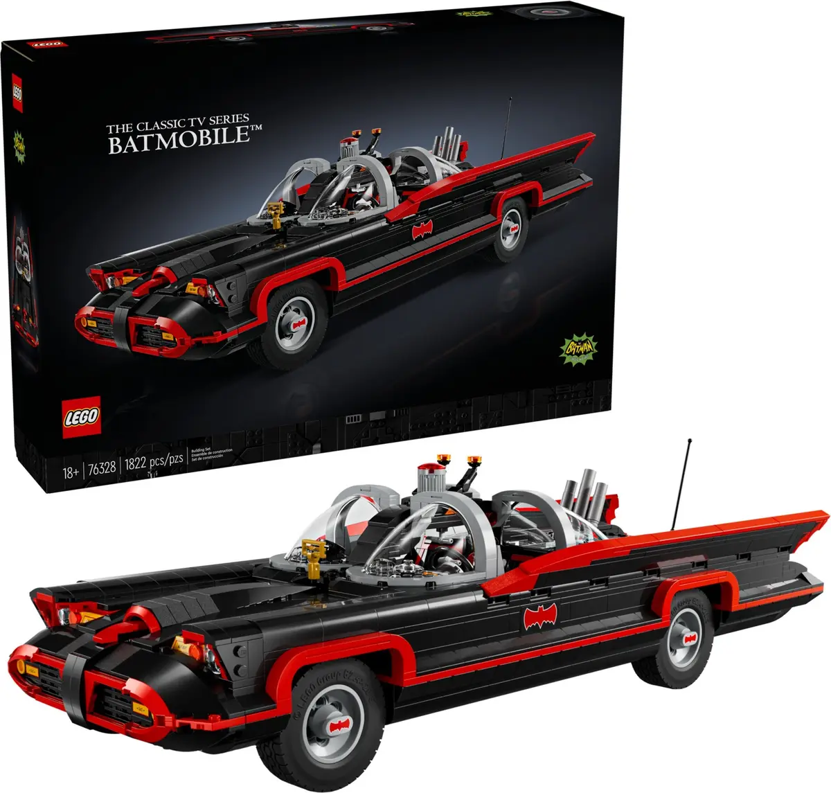 LEGO DC Comics Super Heroes 76328 Batman: The Classic TV Series Batmobile set, image 3
