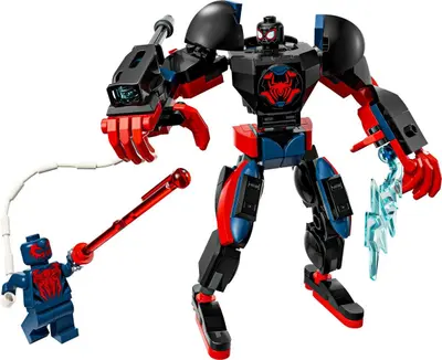 LEGO Marvel Super Heroes 76337 Miles Morales Mech vs. Spider-Man 2099 set