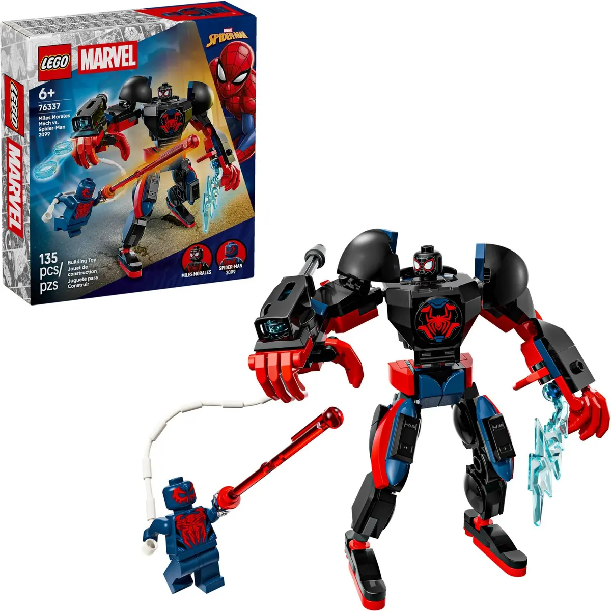 LEGO Marvel Super Heroes 76337 Miles Morales Mech vs. Spider-Man 2099 set, image 3