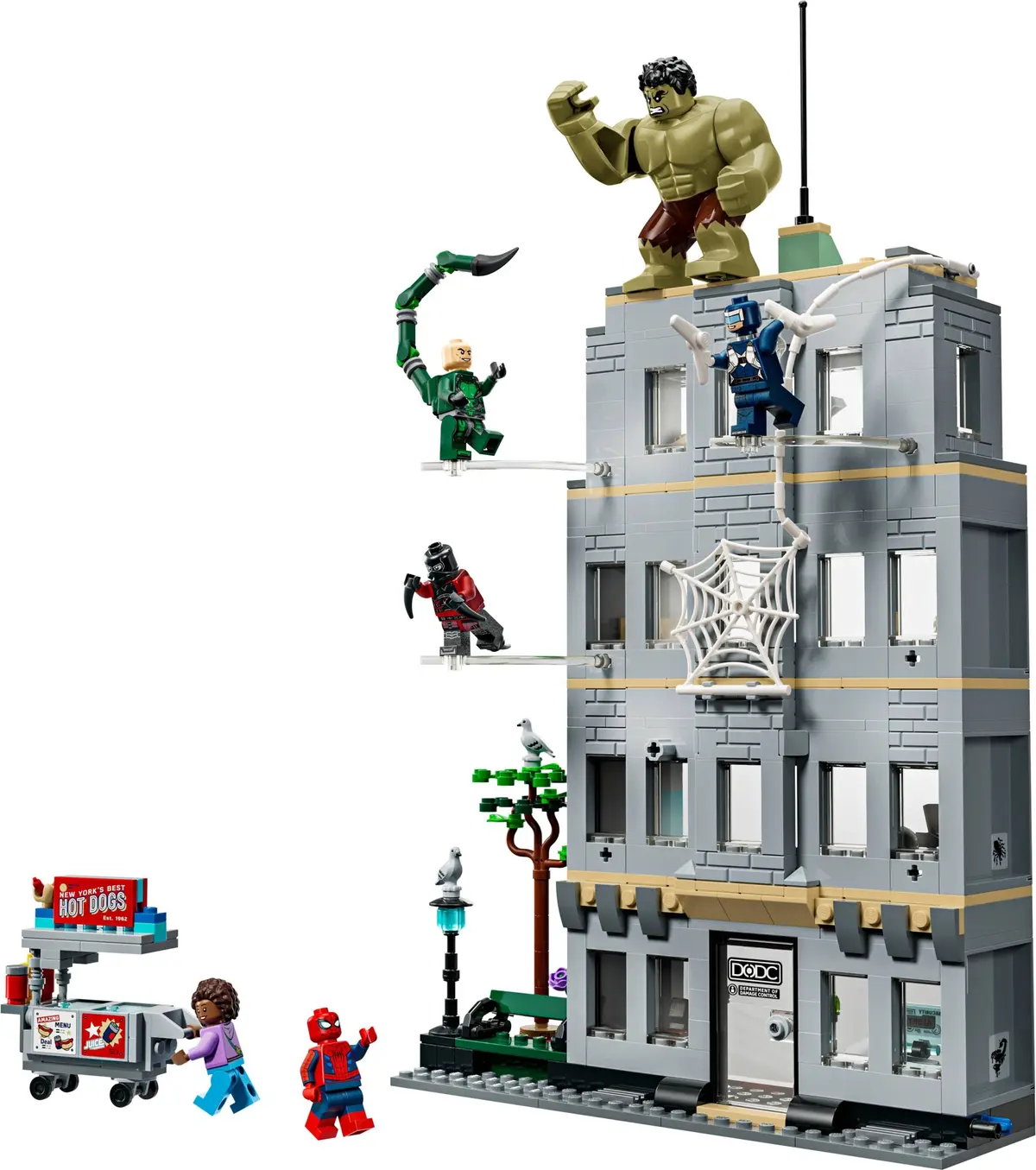 LEGO Marvel Super Heroes 76350 Spider-Man vs. Hulk Epic Clash set