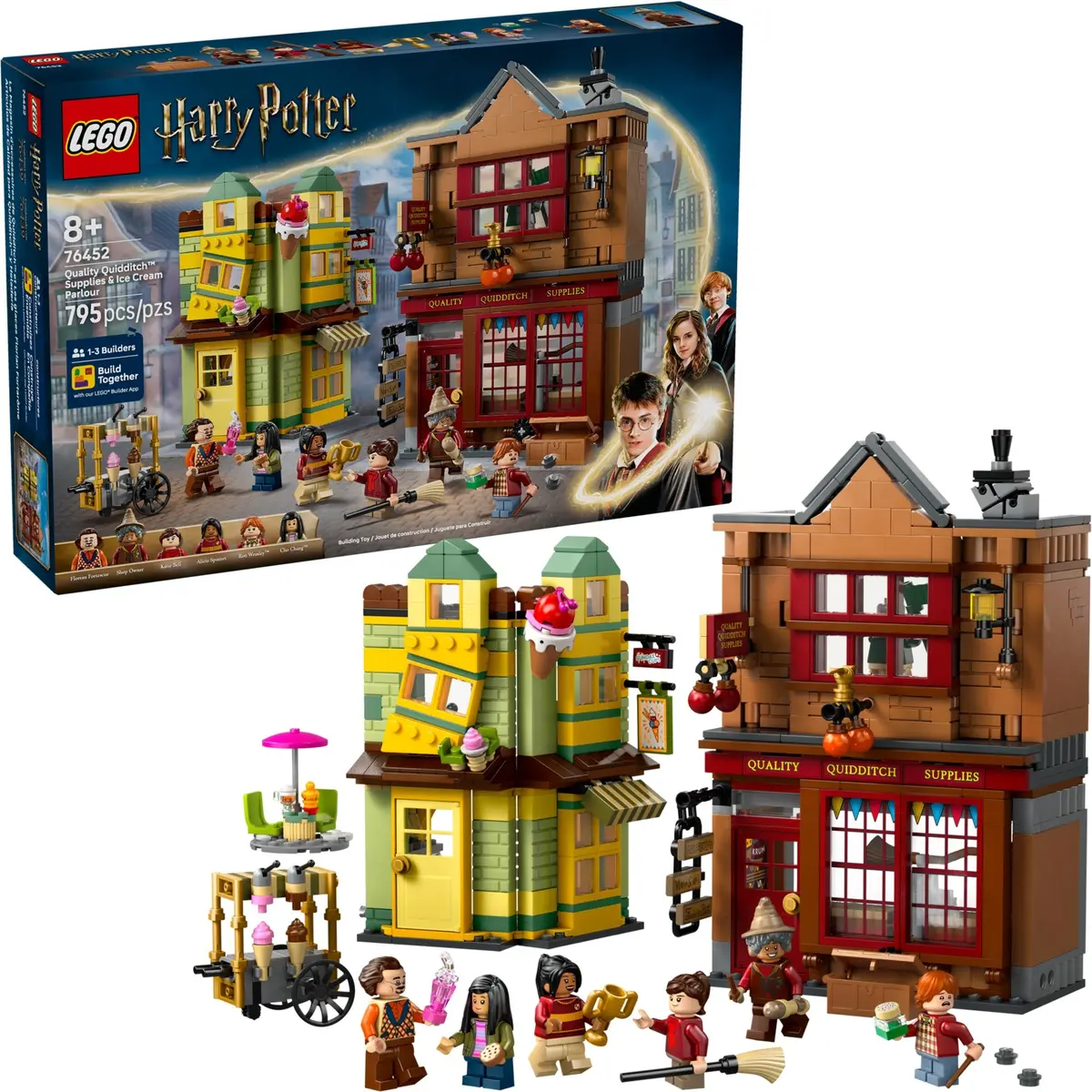 LEGO Harry Potter 76452 Quality Quidditch Supplies & Ice Cream Parlour set, image 3