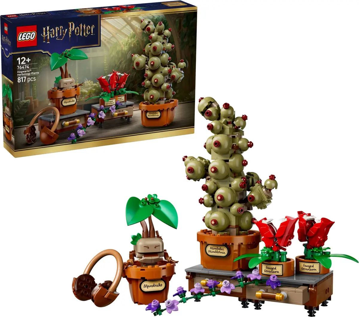 LEGO Harry Potter 76474 Hogwarts Herbology Plants set, image 4