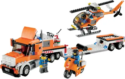 LEGO City 7686 Helicopter Transporter set