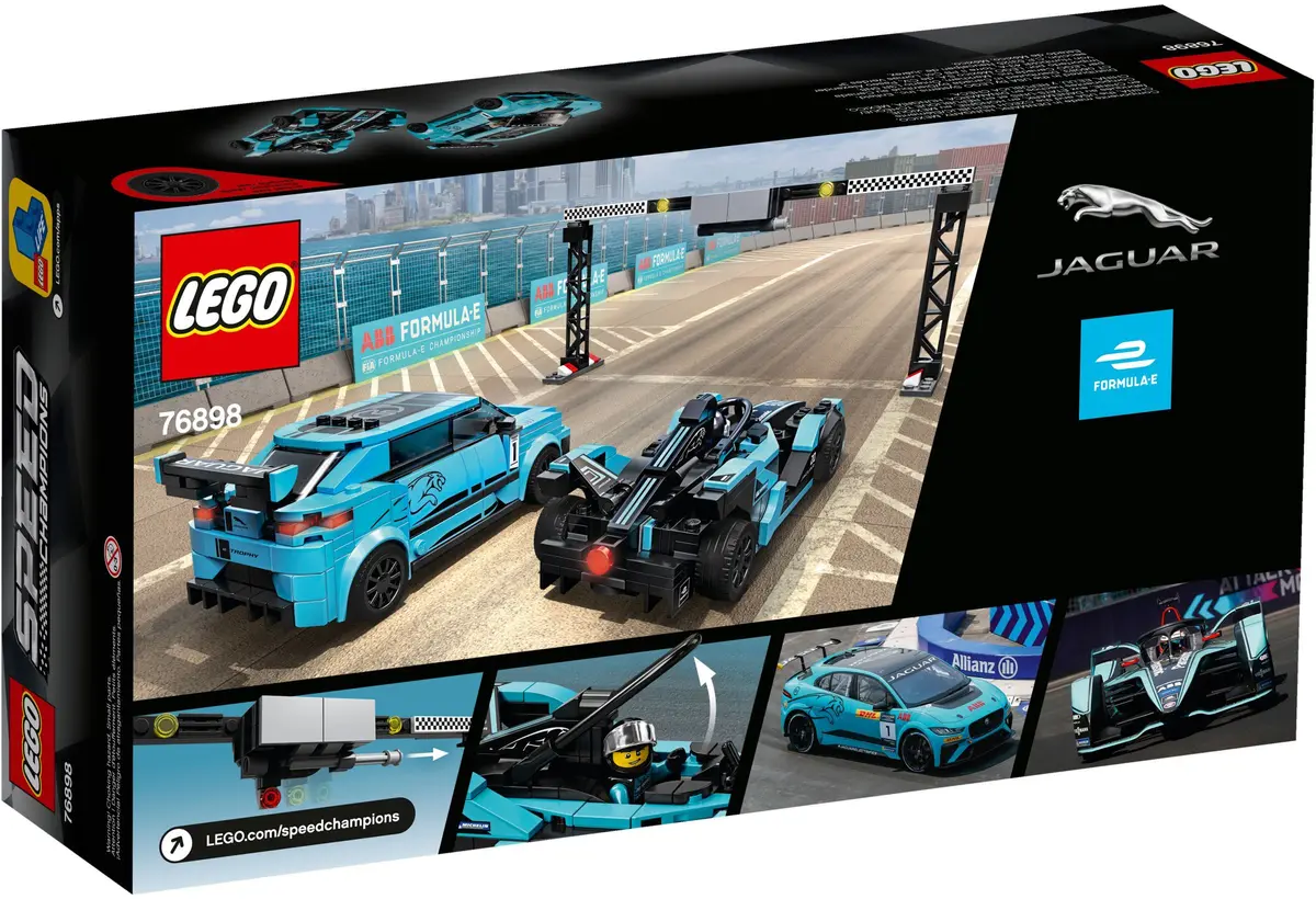 LEGO Speed Champions 76898 Formula E Panasonic Jaguar Racing GEN2 Car & Jaguar I-PACE eTROPHY set, image 5