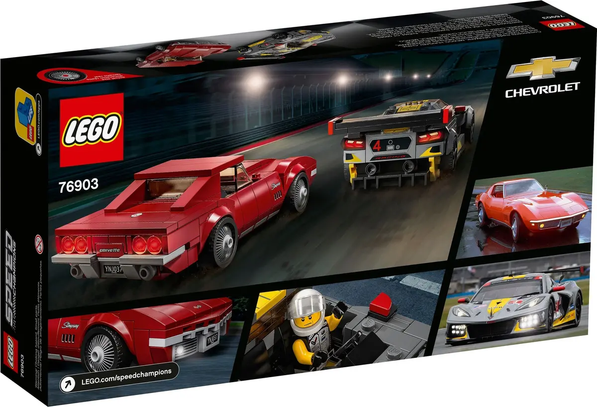 LEGO Speed Champions 76903 Chevrolet Corvette C8.R Race Car and 1968 Chevrolet Corvette set, image 9