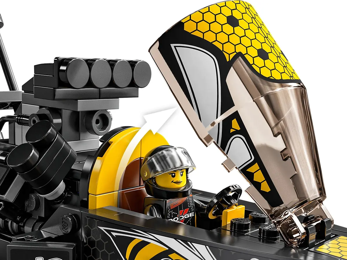 LEGO Speed Champions 76904 Mopar Dodge//SRT Top Fuel Dragster and 1970 Dodge Challenger T/A set, image 10