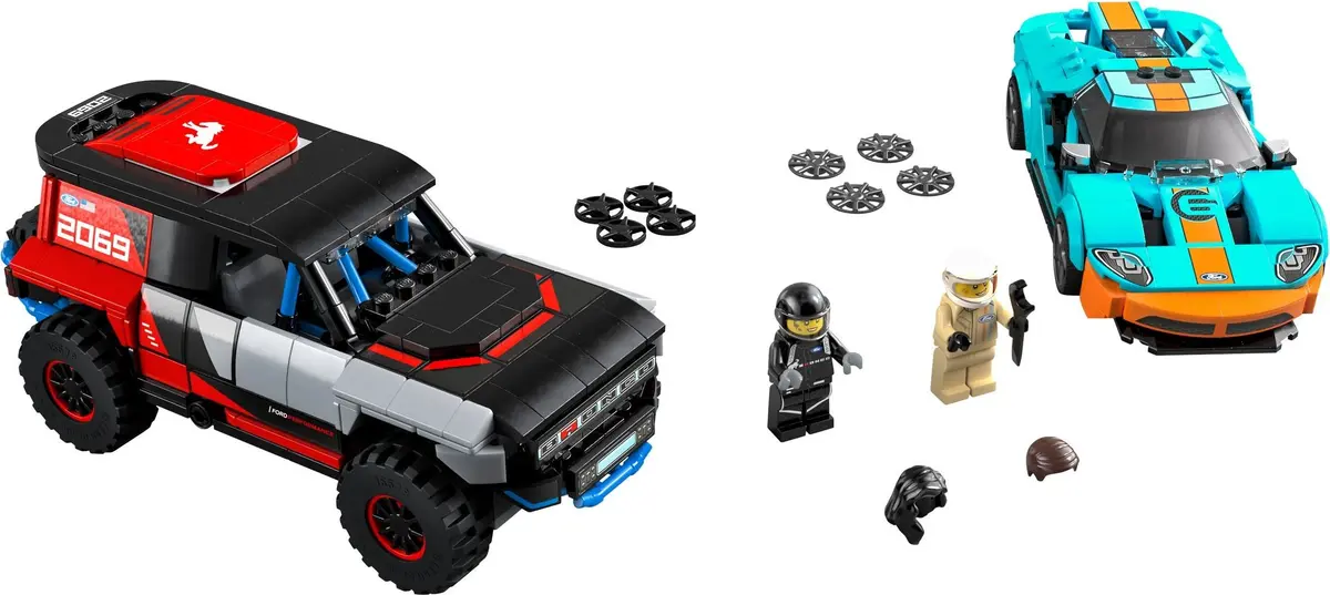 LEGO Speed Champions 76905 Ford GT Heritage Edition and Bronco R set