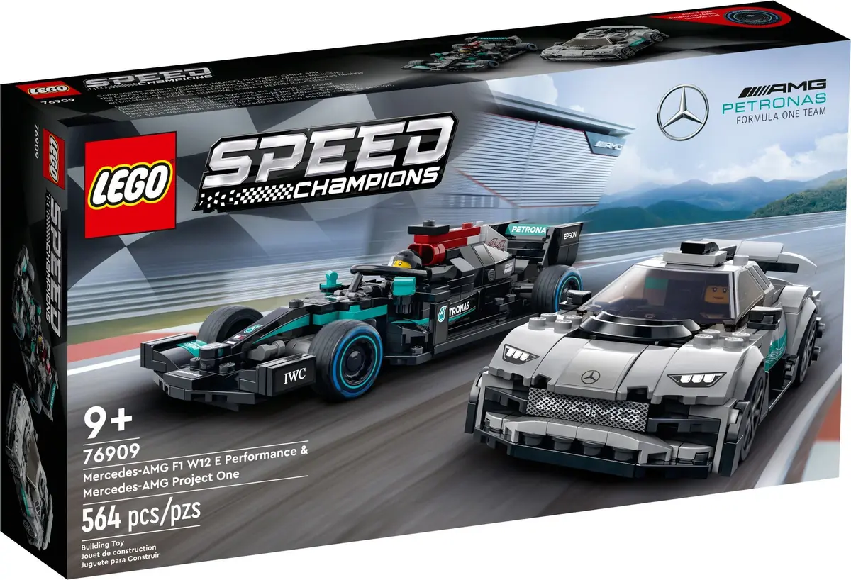 LEGO Speed Champions 76909 Mercedes-AMG F1 W12 E Performance & Mercedes-AMG Project One set, image 2