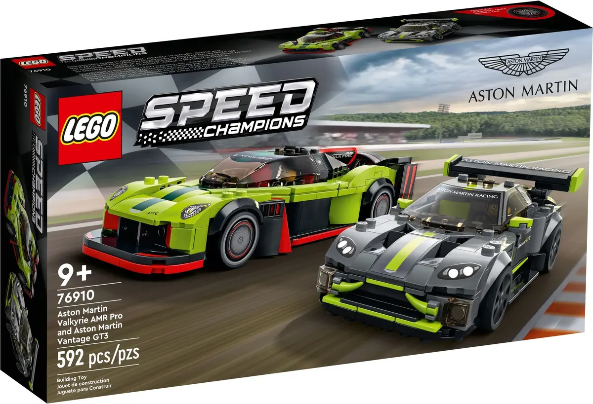 LEGO Speed Champions 76910 Aston Martin Valkyrie AMR Pro and Aston Martin Vantage GT3 set, image 4