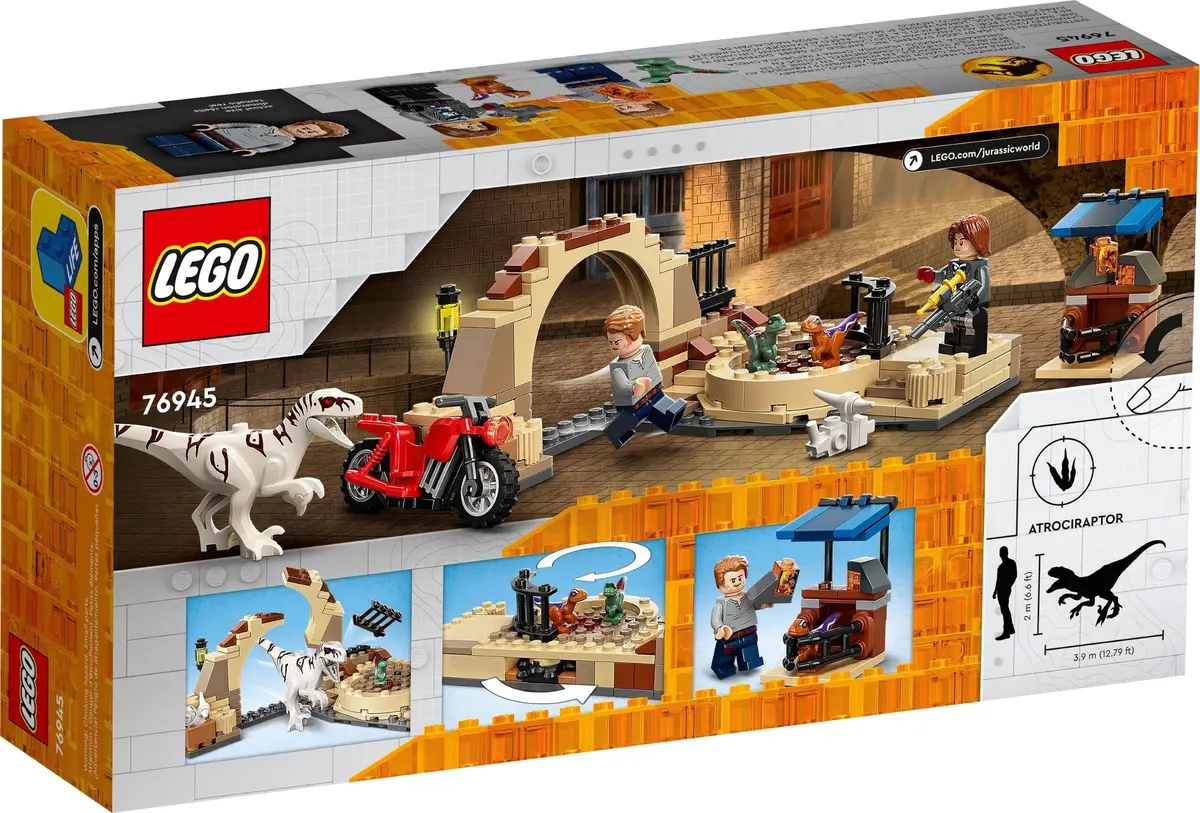 LEGO Jurassic World 76945 Atrociraptor Dinosaur: Bike Chase set, image 7
