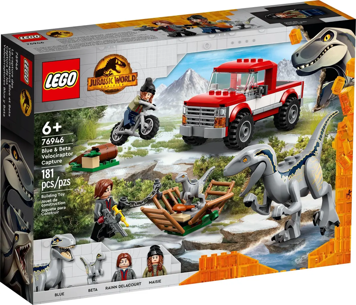 LEGO Jurassic World 76946 Blue & Beta Velociraptor Capture set, image 2