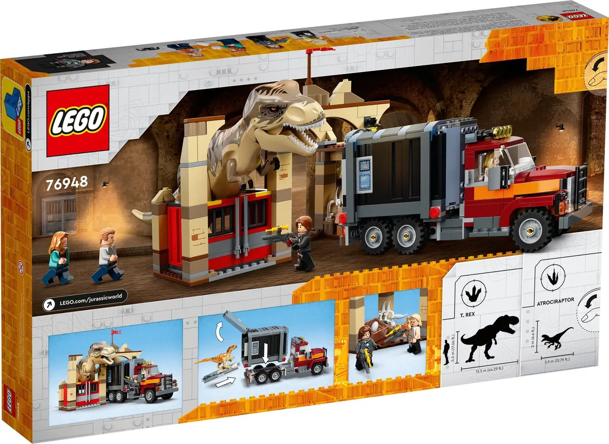 LEGO Jurassic World 76948 T. rex & Atrociraptor Dinosaur Breakout set, image 8