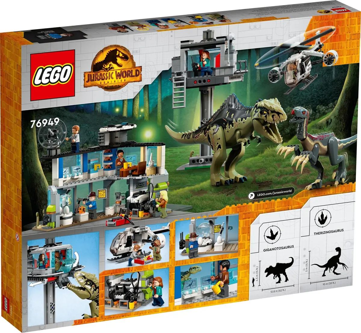 LEGO Jurassic World 76949 Giganotosaurus & Therizinosaurus Attack set, image 11