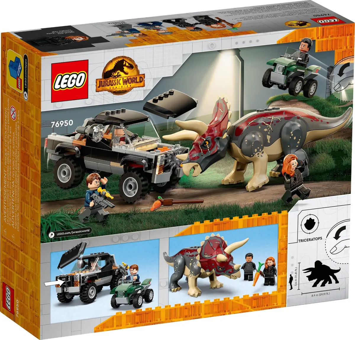 LEGO Jurassic World 76950 Triceratops Pickup Truck Ambush set, image 9