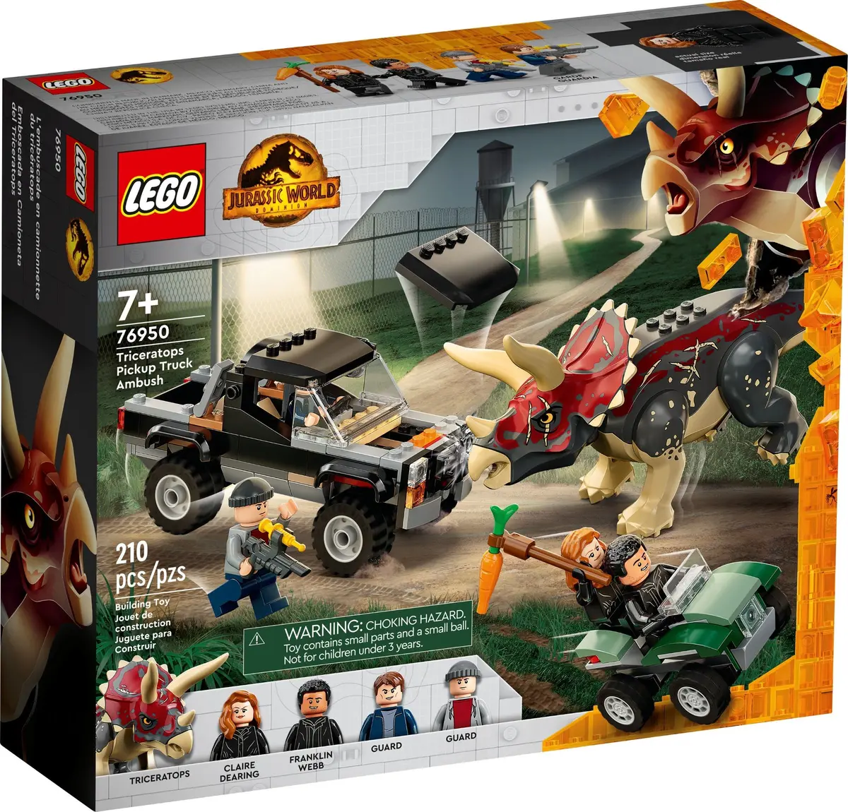 LEGO Jurassic World 76950 Triceratops Pickup Truck Ambush set, image 2