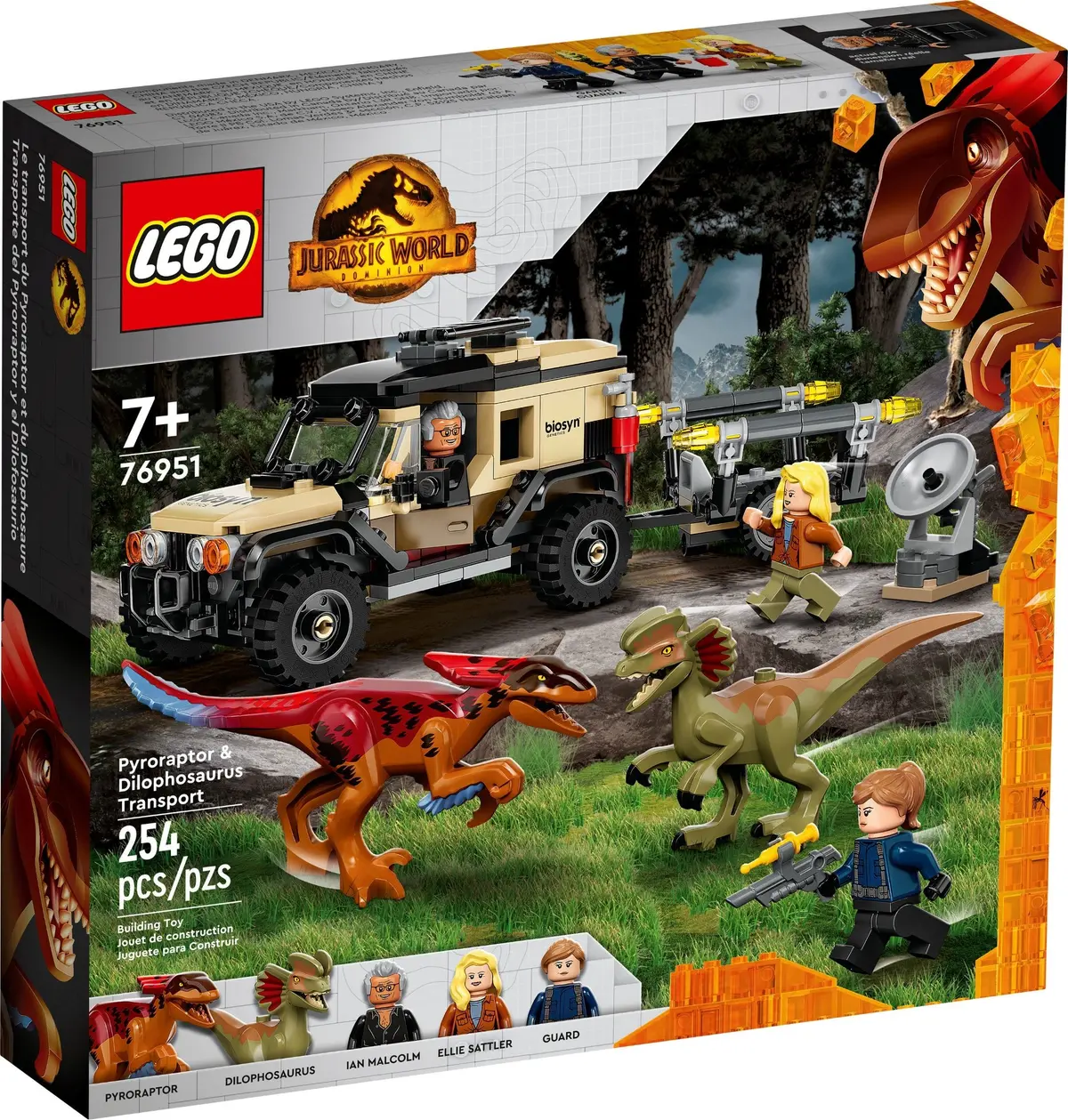 LEGO Jurassic World 76951 Pyroraptor & Dilophosaurus Transport set, image 2