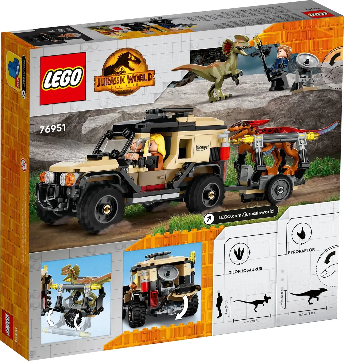 LEGO Jurassic World 76951 Pyroraptor & Dilophosaurus Transport set, image 7