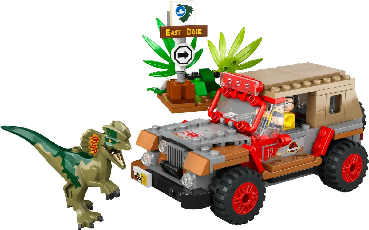 LEGO Jurassic World 76958 Dilophosaurus Ambush set
