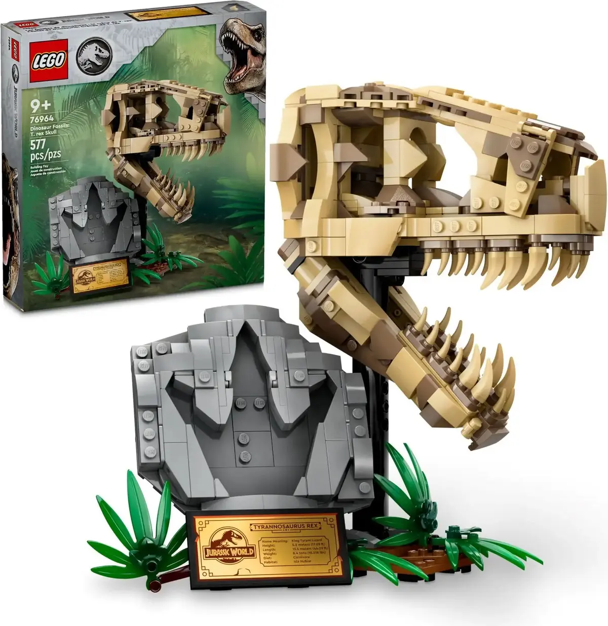 LEGO Jurassic World 76964 Dinosaur Fossils: T. rex Skull set, image 2