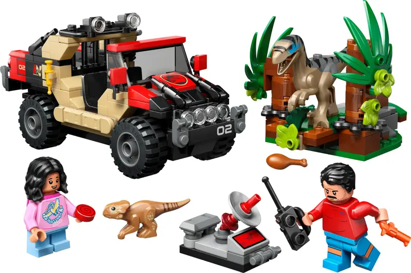 LEGO Jurassic World 76972 Raptor Off-Road Escape set