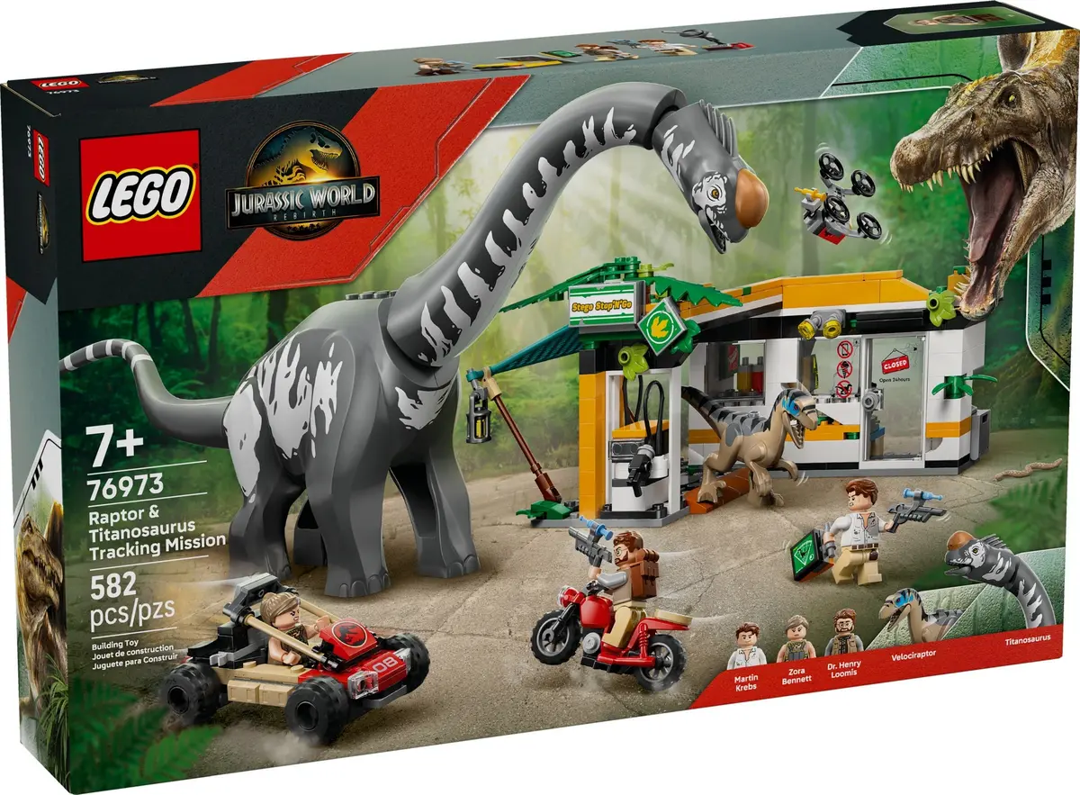LEGO Jurassic World 76973 Raptor & Titanosaurus Tracking Mission set, image 2