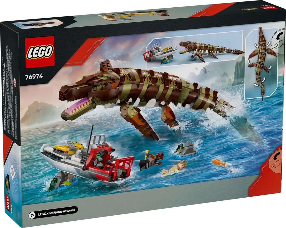 LEGO Jurassic World 76974 Brick-Built Mosasaurus Boat Mission set, image 3