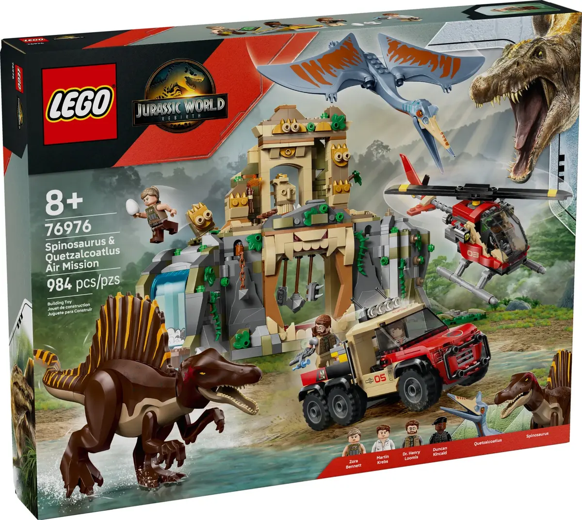 LEGO Jurassic World 76976 Spinosaurus & Quetzalcoatlus Air Mission set, image 2
