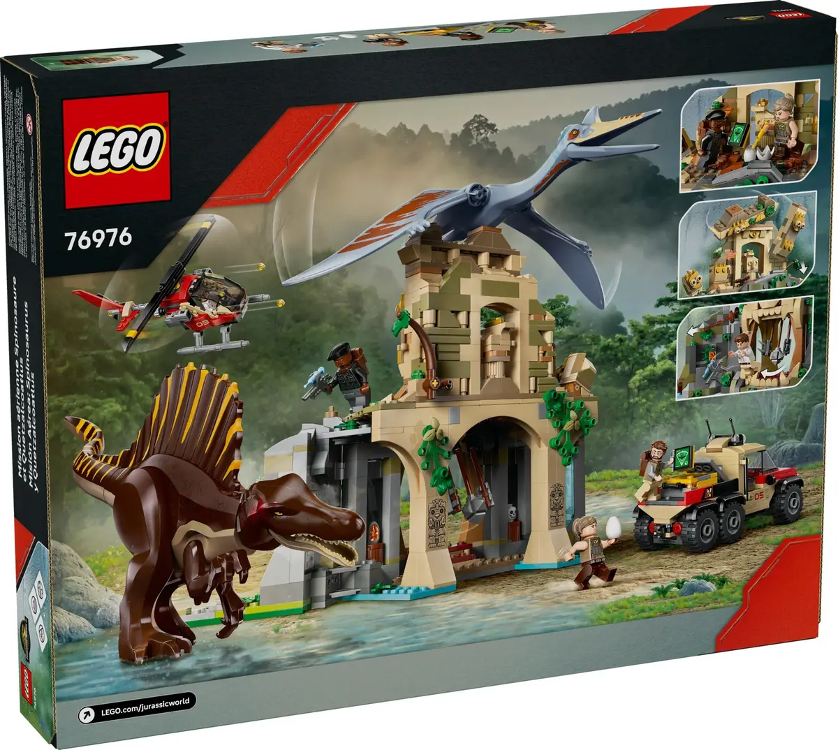 LEGO Jurassic World 76976 Spinosaurus & Quetzalcoatlus Air Mission set, image 3