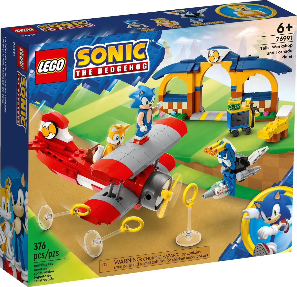 LEGO Sonic the Hedgehog 76991 Tails' Workshop and Tornado Plane set, image 2