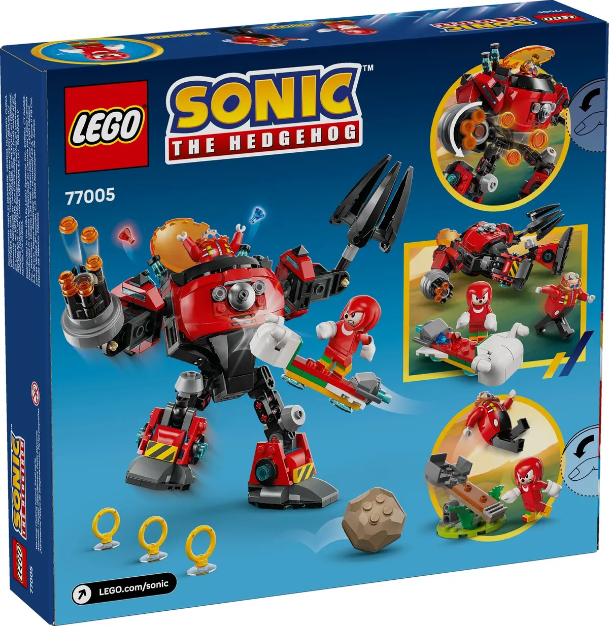 LEGO Sonic the Hedgehog 77005 Knuckles vs. Dr. Eggman Egg Crusher Mech set, image 3