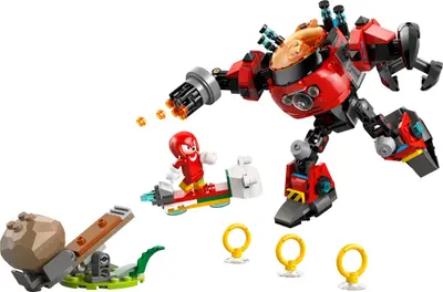 LEGO Sonic the Hedgehog 77005 Knuckles vs. Dr. Eggman Egg Crusher Mech set