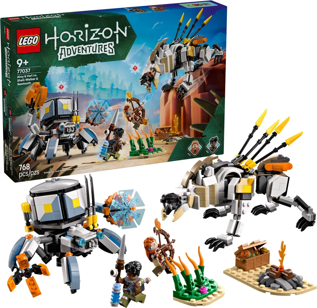 LEGO Horizon 77037 Aloy & Varl vs. Shell-Walker & Sawtooth set, image 3