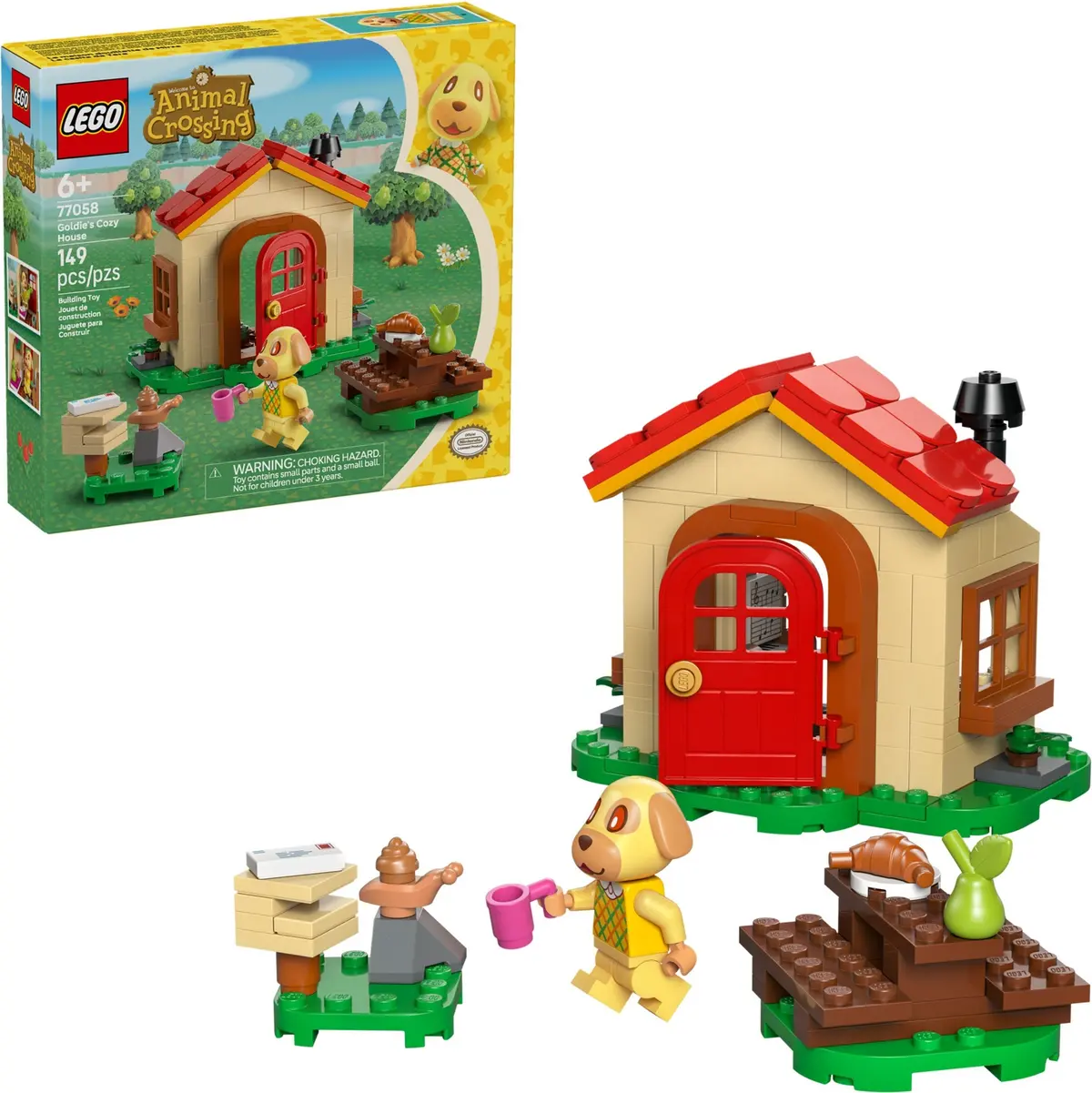 LEGO Animal Crossing 77058 Goldie's Cosy House set, image 4